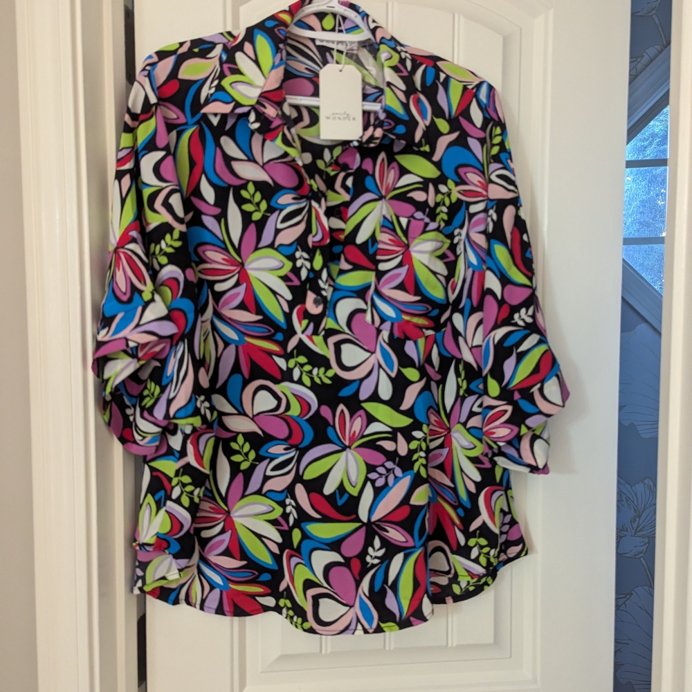 Vibrant Multicolor Floral Women's Blouse